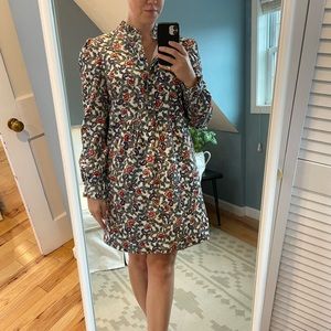 Boden corduroy floral print dress
